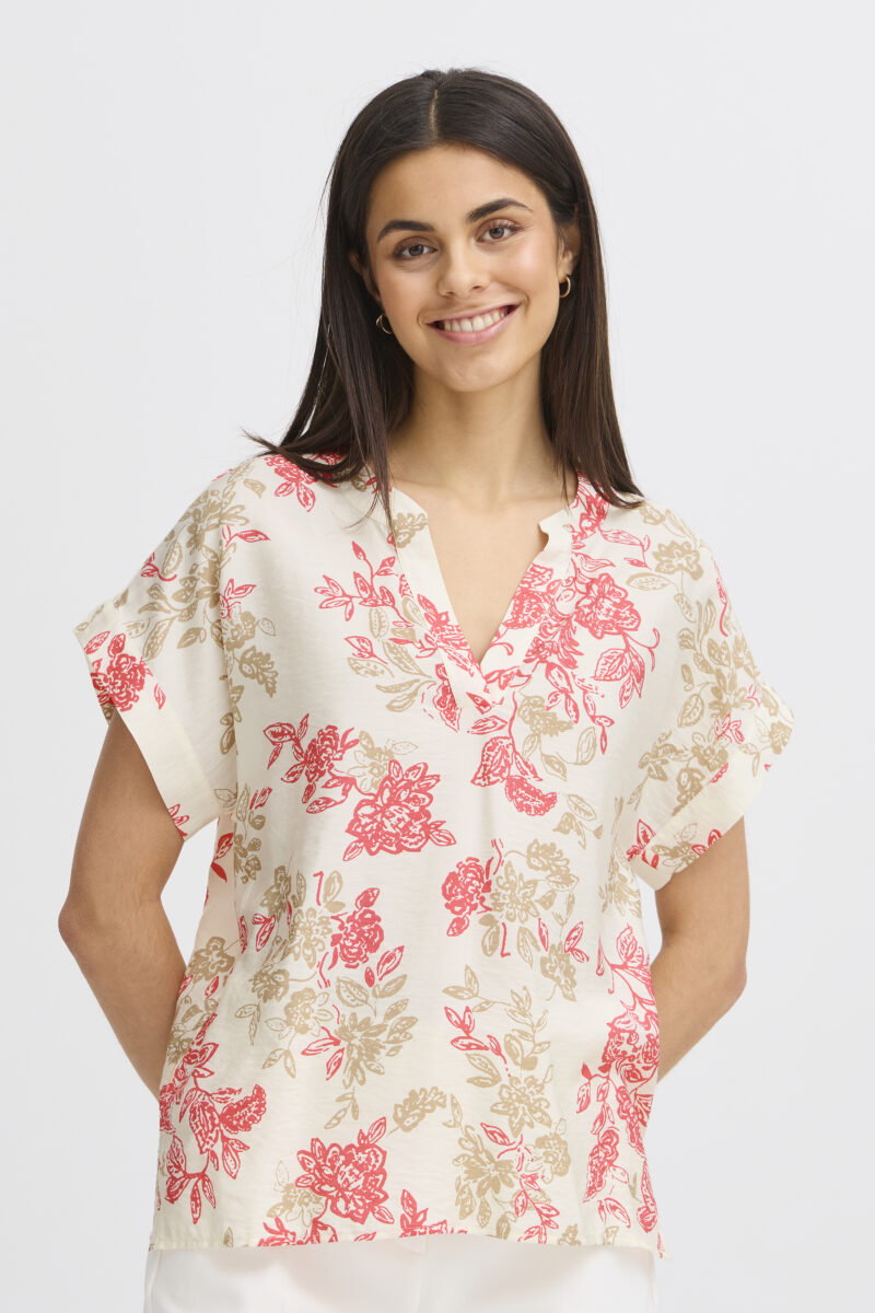 FRTINE 2 RØD Bluse
