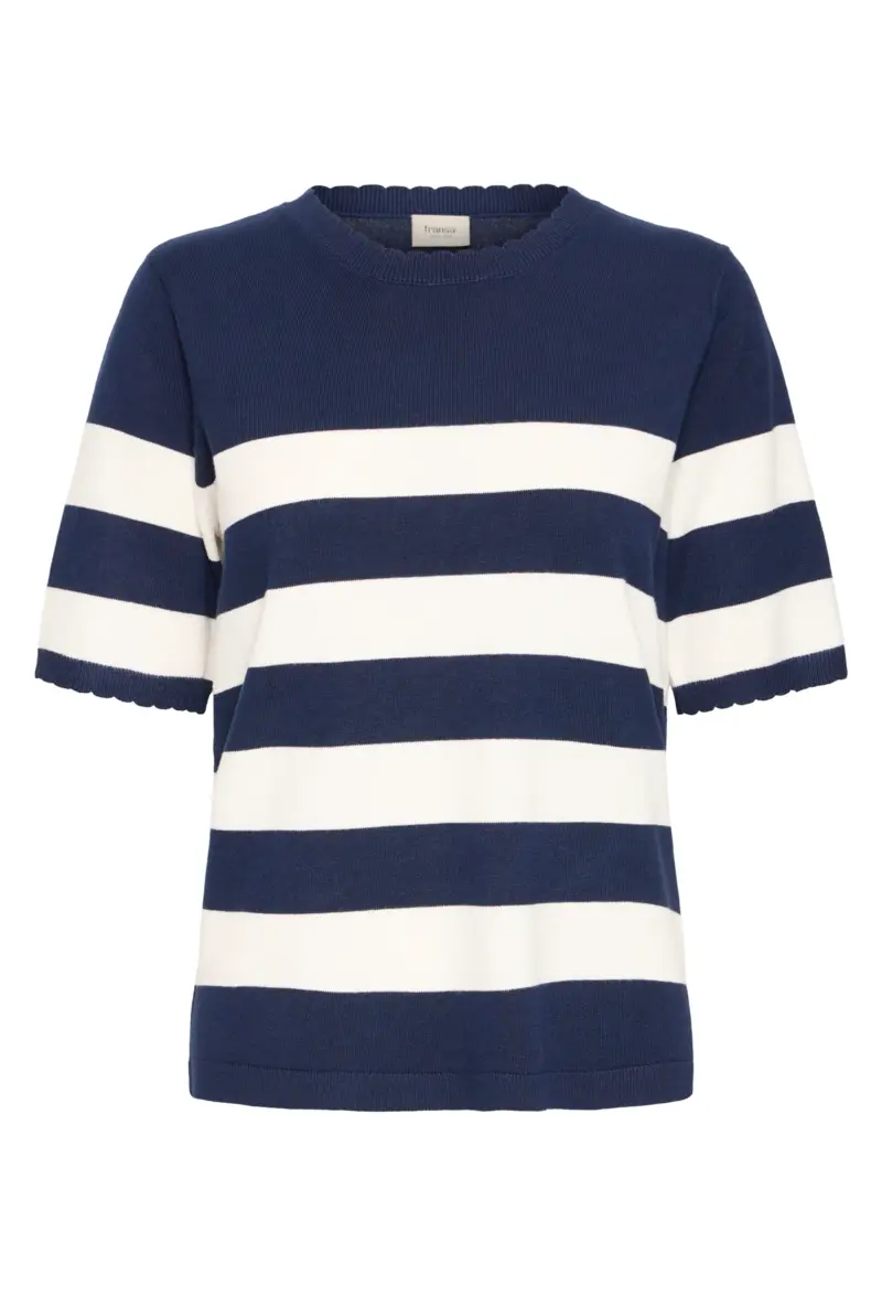 FRCONTRAST NAVY/RÅHVID Strik - Billede 2