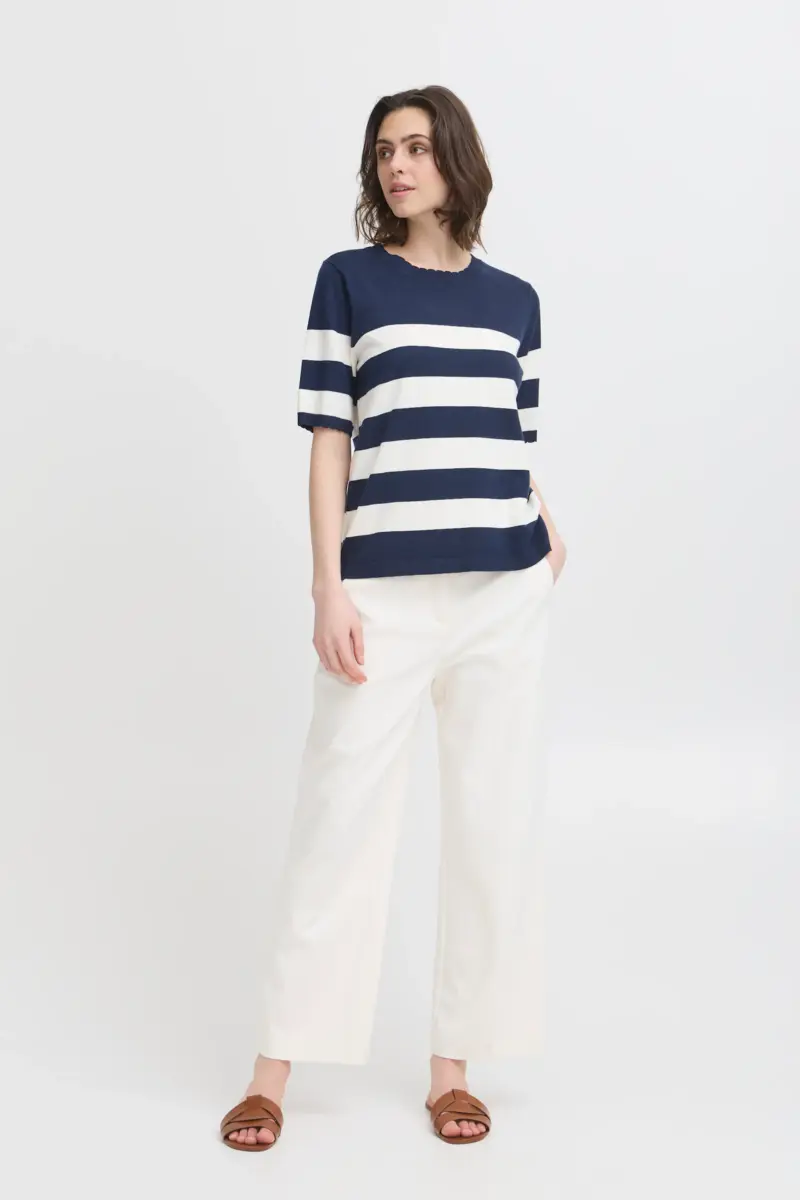 FRCONTRAST NAVY/RÅHVID Strik