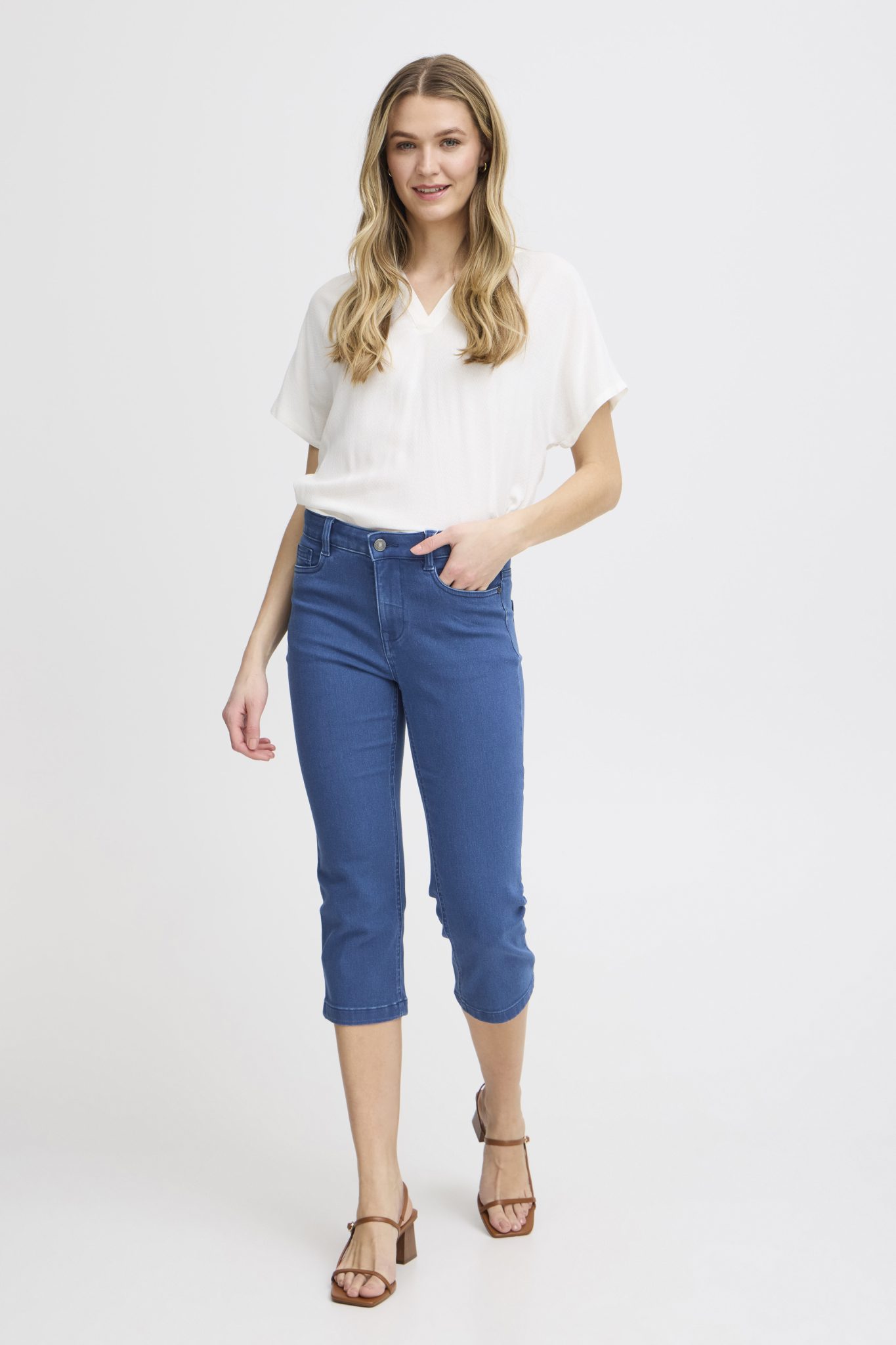 FRANSA FRLUXE ELLI CAPRI DENIM
