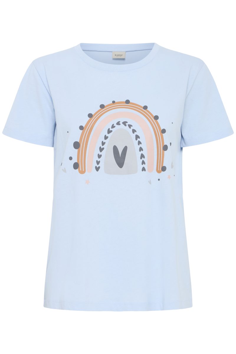 FRJENO LYSBLÅ TEE 1 T-shirt