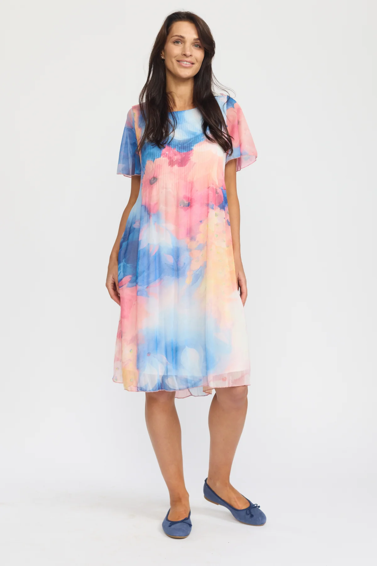 2-BIZ DARIA MULTI FARVET Kjole