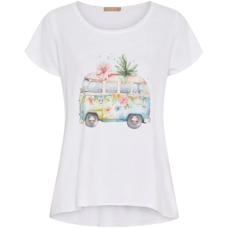 MARTA DU CHATEAU MARIE HVID BUS T-shirt