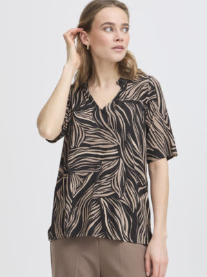FRANSA FRFLORA TEE 6 SORT Bluse