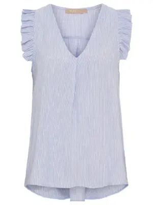 MARTA DU CHATEAU GIORGIA BLÅ STRIB Bluse