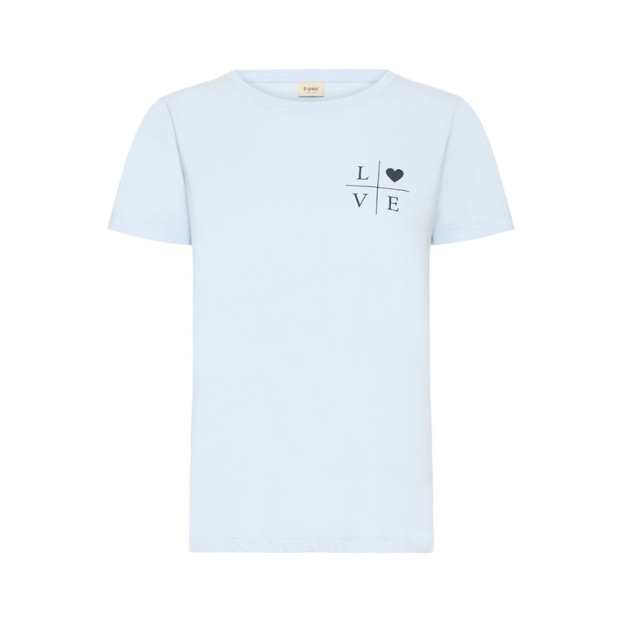FRANSA FRJUVIA 2 LYSEBLÅ LOVE T-shirt