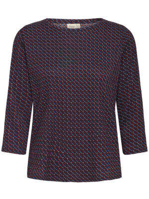 FRSENNA 2 BORDEAUX/BLÅ Bluse