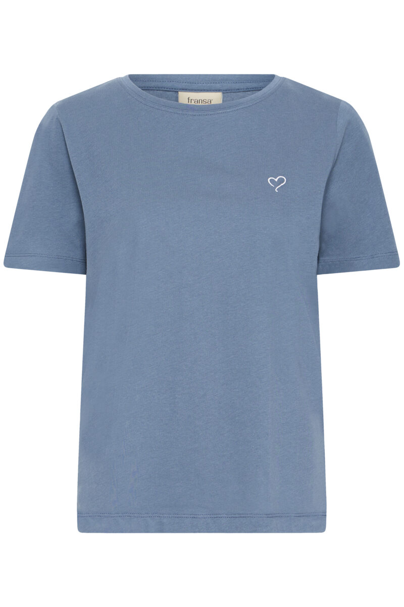 FRANSA FRHEART TEE BLÅ T-shirt - Billede 2