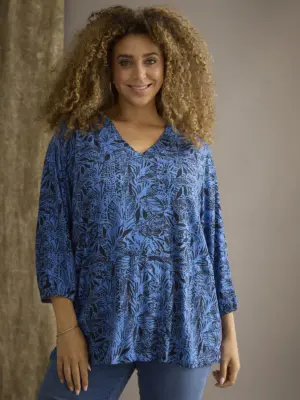 ZHENZI SYLVA 897 BLÅ Bluse