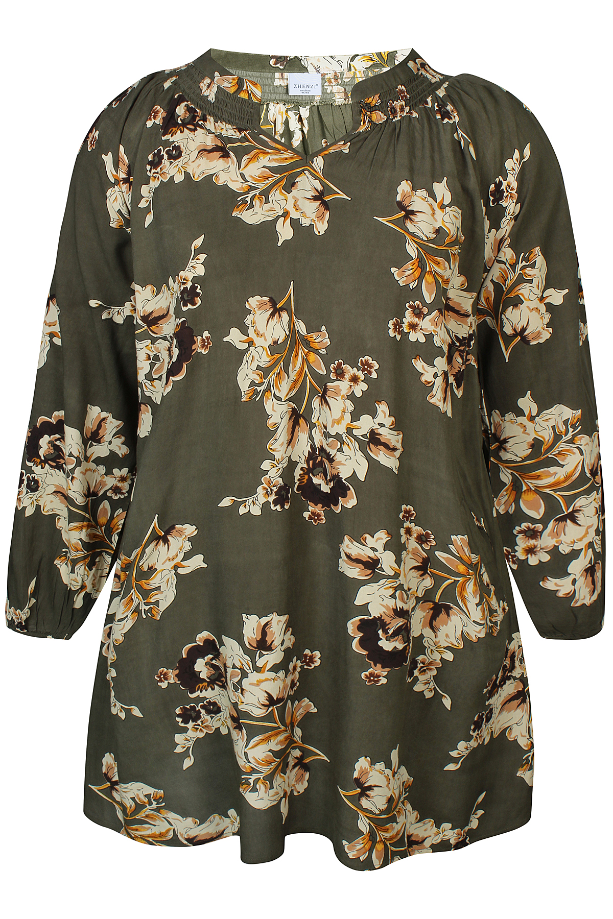 ZHENZI OZIE 937 OLIVENGRØN Tunika