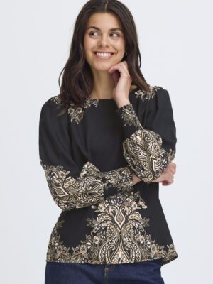 FRADARA 3 SORT  Bluse