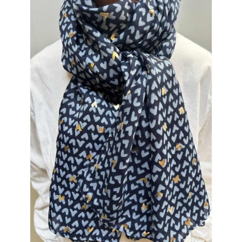 SCARVES C257 BLÅ Tørklæde