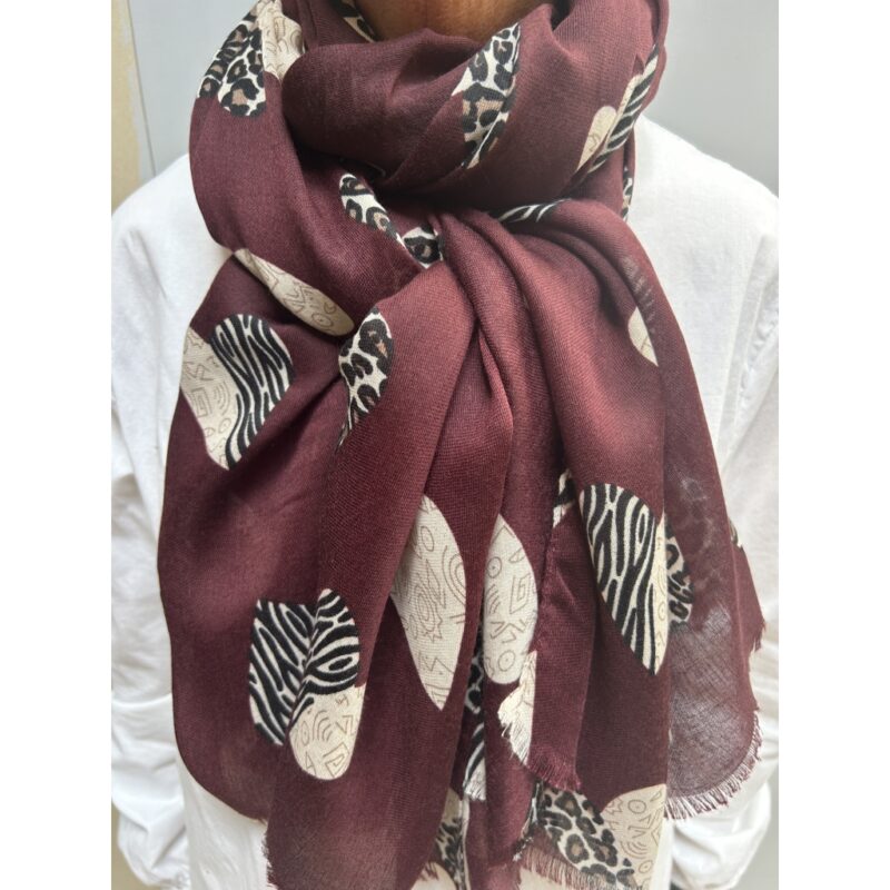 SCARVES C261 BORDEAUX Tørklæde