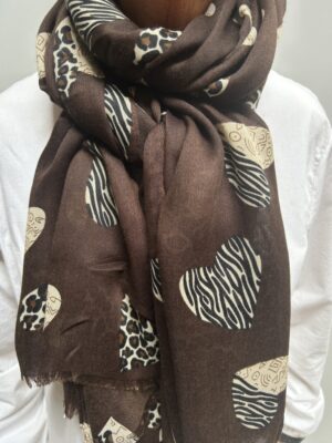 SCARVES C261 BRUN Tørklæde