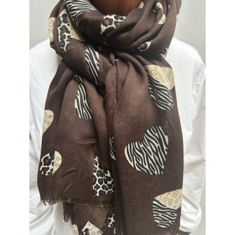 SCARVES C261 BRUN Tørklæde