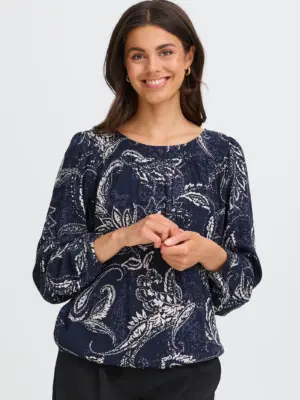 FRKIKI BL 5 BLÅ Bluse