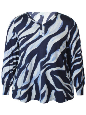 ZHENZI SAIA NAVY Bluse