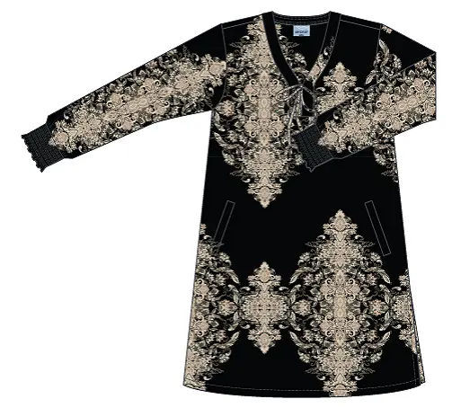 ZHENZI SILA SORT Kjole