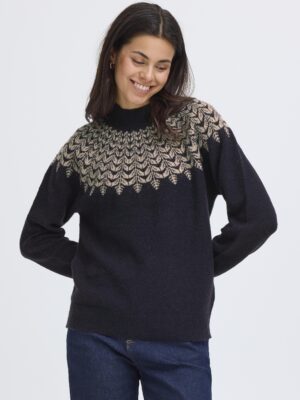 FRISABELLA 5 NAVY/BRUN Strik