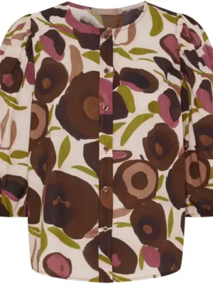 MDCEVELINA BLUSE BRUN/BOUDEUX