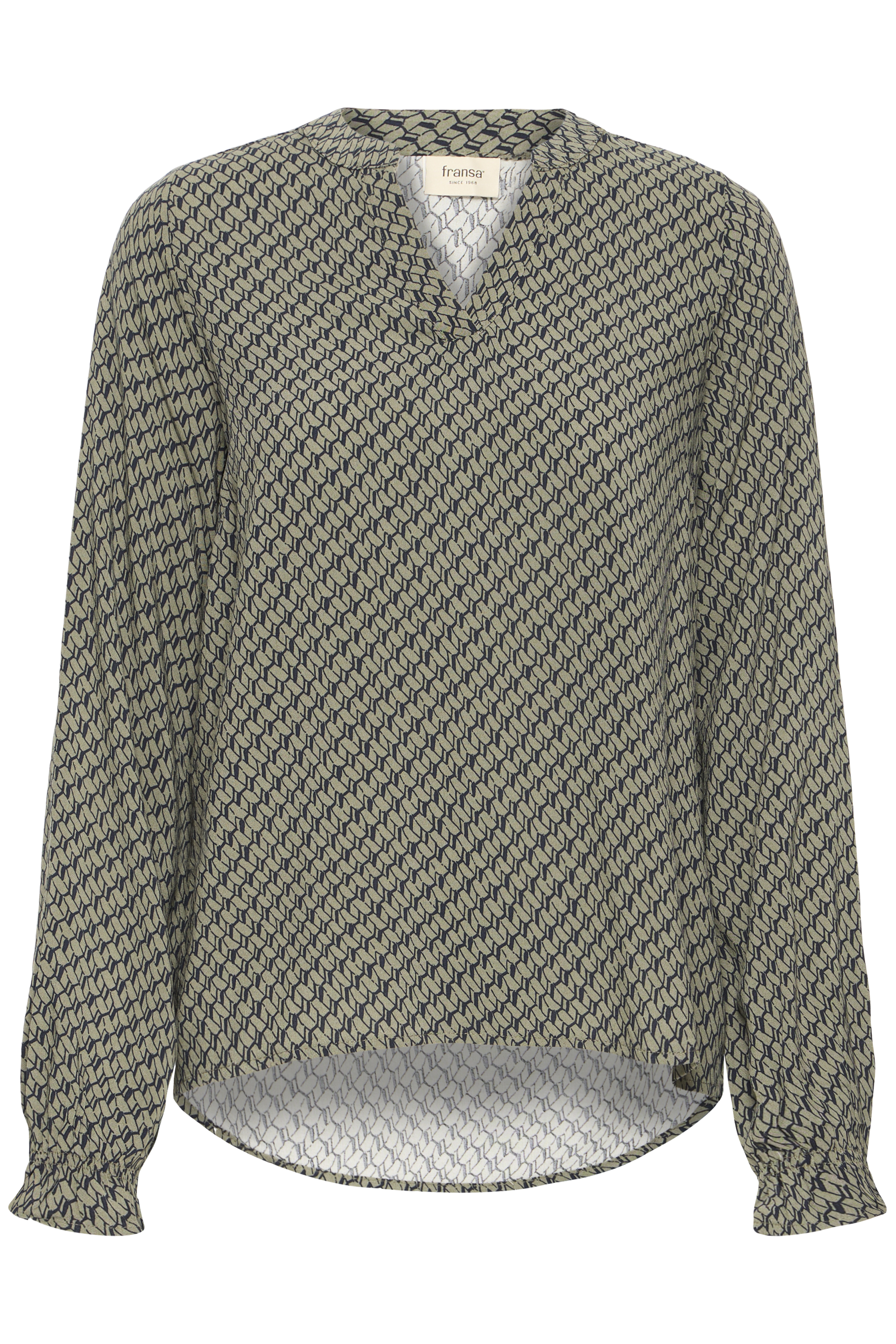 FRANSA FRFLOWY 3 ARMY/SORT Bluse