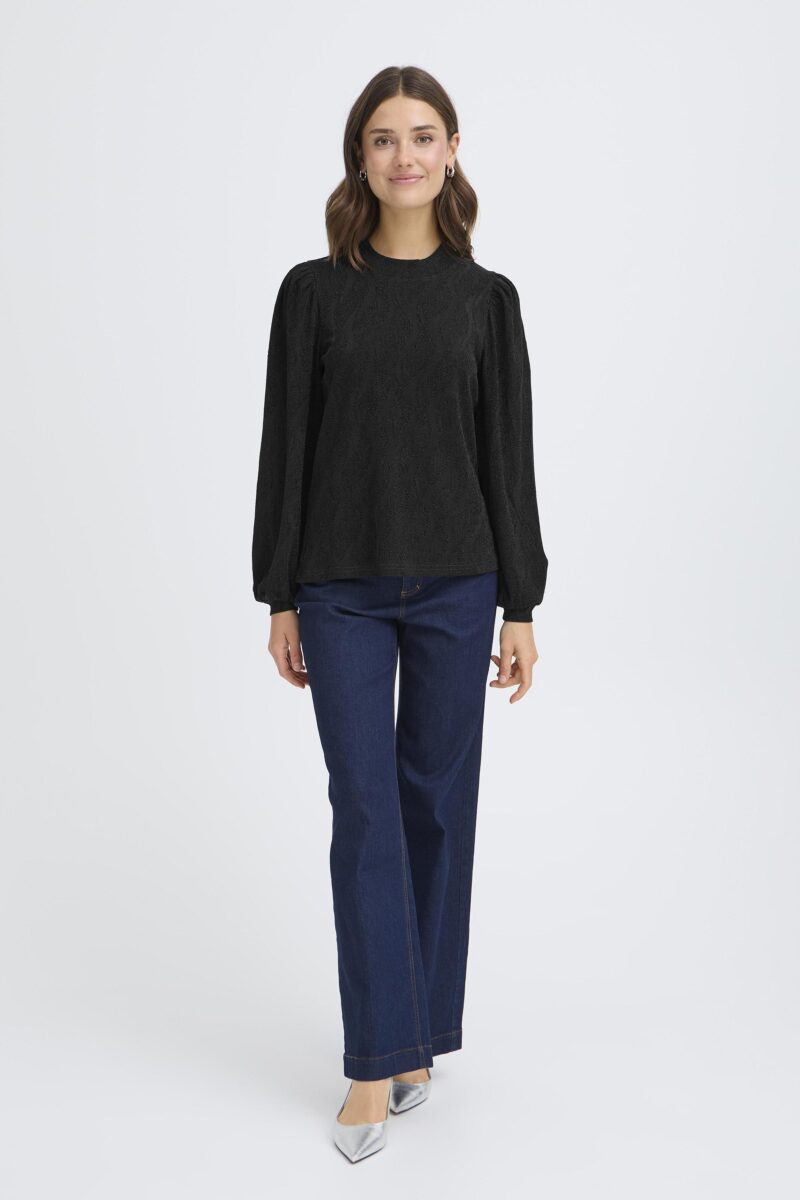 FRANSA FRAVALON 1 SORT Bluse - Billede 2