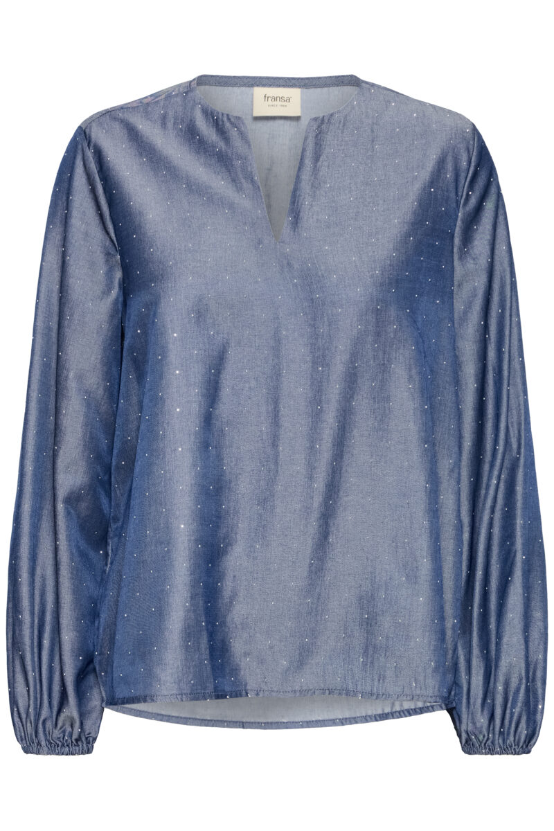 FRYUKKA 1 DENIM Bluse - Billede 2