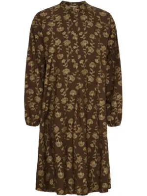MARTA DU CHATEAU INDIGO BRUN/GULD KJOLE