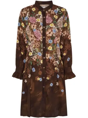 MARTA DU CHATEAU ACORN BRUN/BLomster Kjole