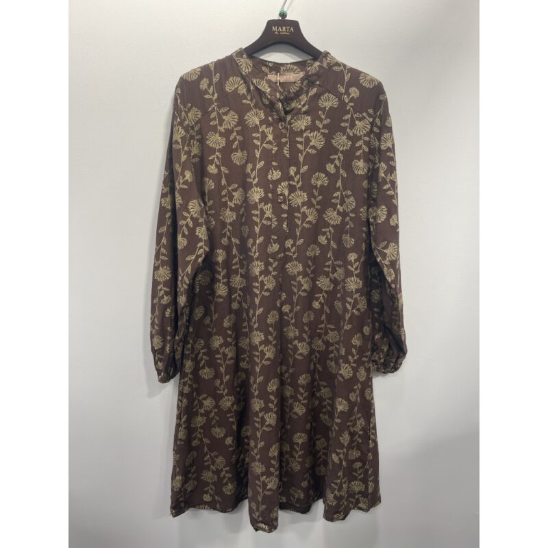 MARTA DU CHATEAU INDIGO BRUN/GULD KJOLE