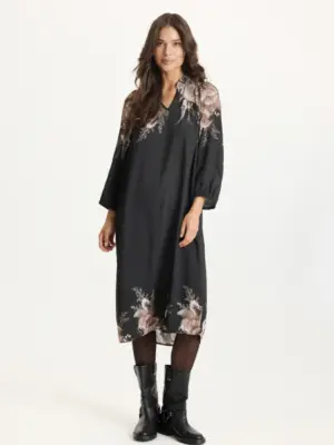 MILLER DRESS SORT/BRUN Kjole