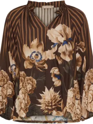 MARTA DU CHATEAU OCTAVIA BRUN BLUSE