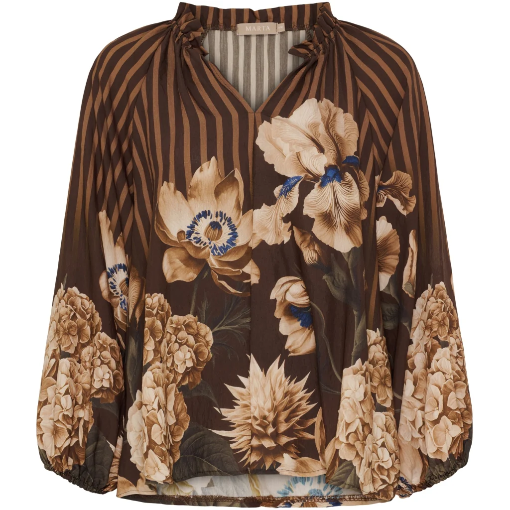 MARTA DU CHATEAU OCTAVIA BRUN BLUSE