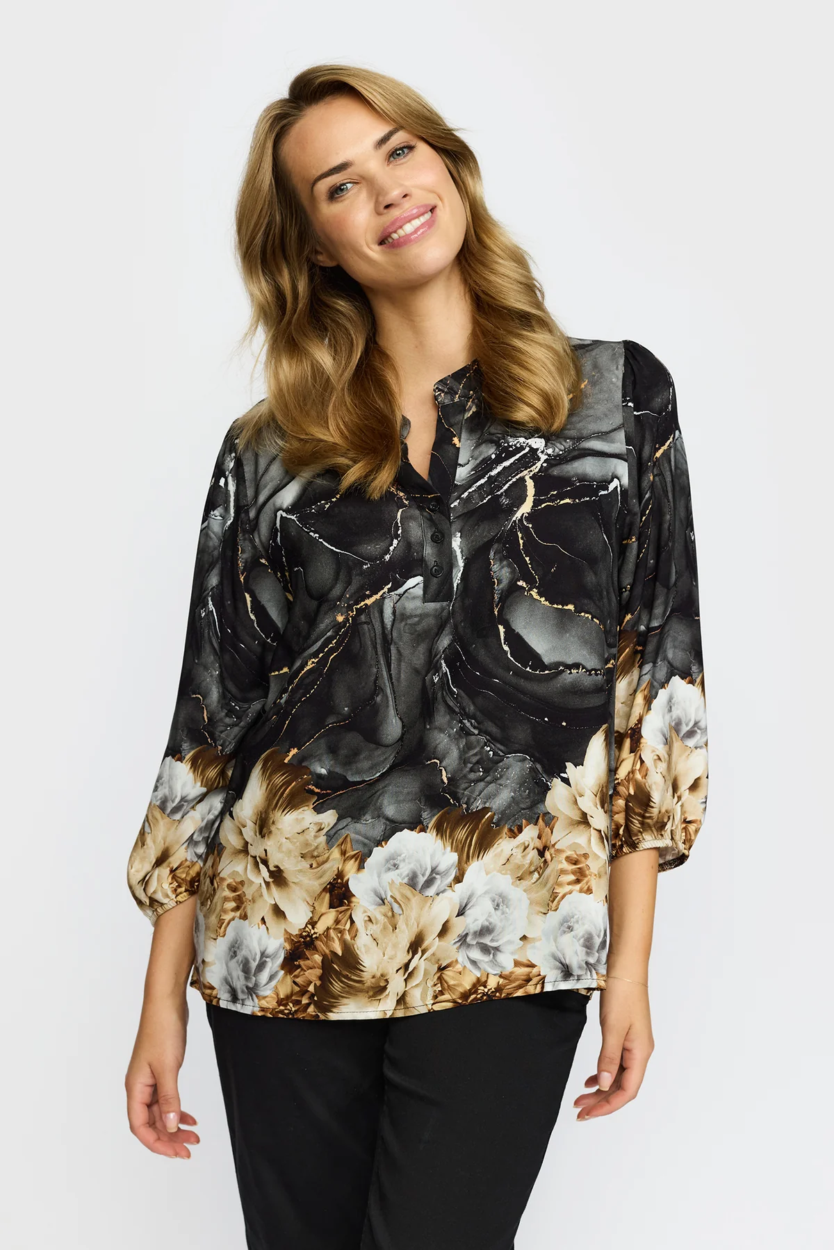 2-BIZ REGITZE SORT Bluse