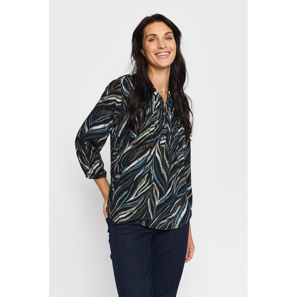 2-BIZ DORTE BLÅ Bluse