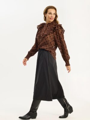 INFRONT STEFANA BRUN Bluse