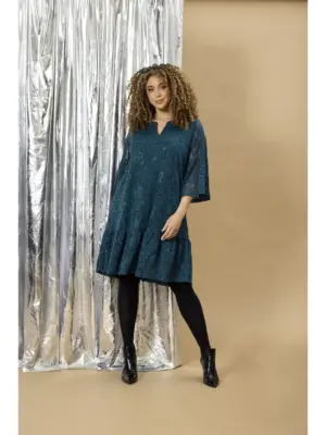 ZHENZI TIST GRØN Kjole