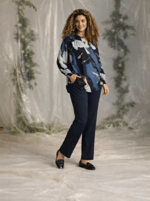 ZHENZI-ANITY 1205 BLUSE BLÅ