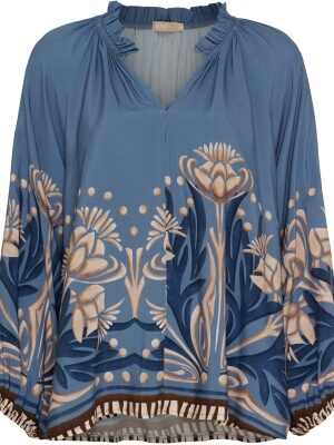 MARTA DU CHATEAU OCTAVIA BLÅ Bluse