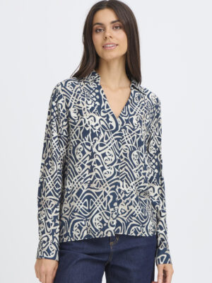 FRANSA FRARIANA 15 NAVY Bluse