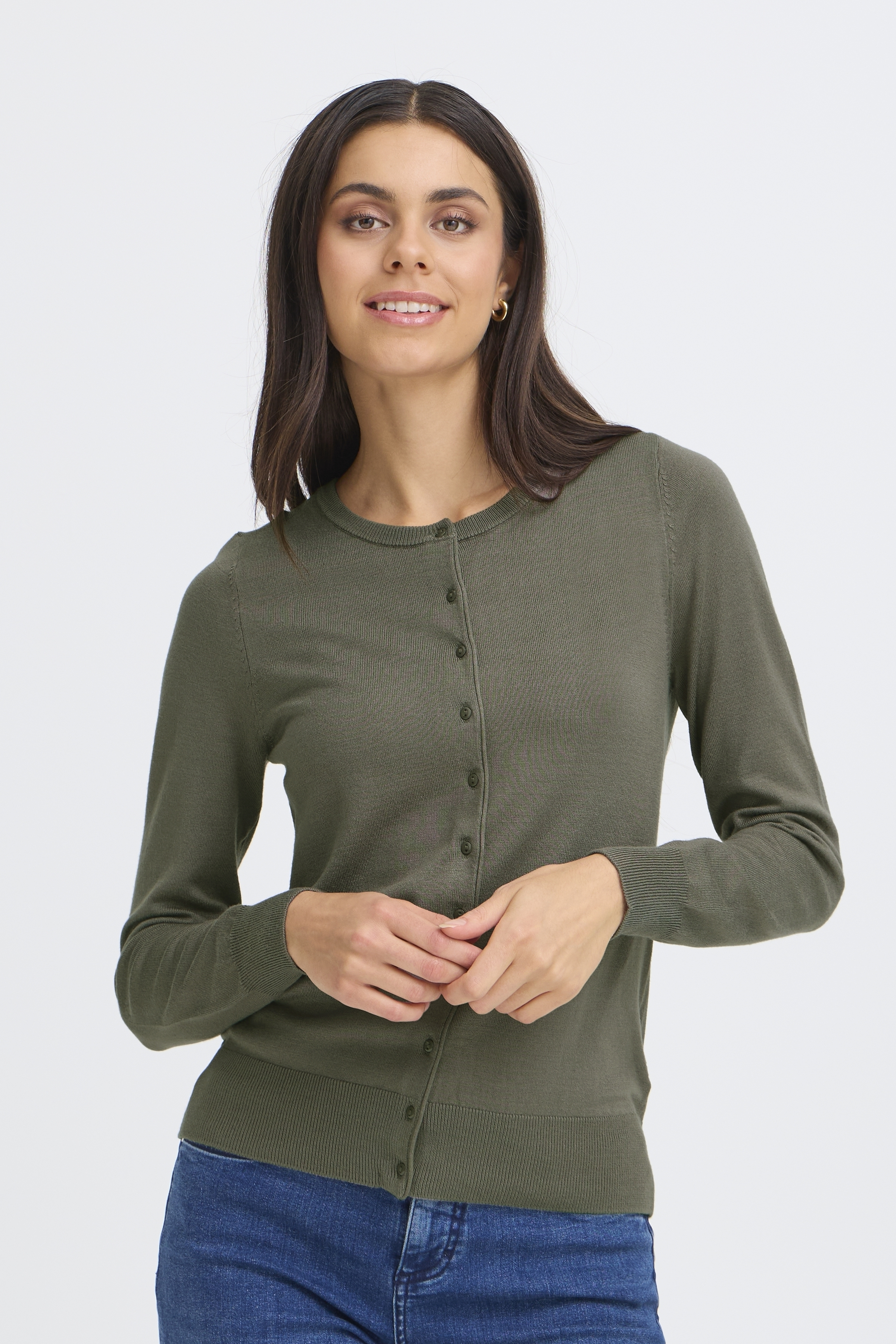 FRANSA FRZUBASIC 60 OLIVEN Cardigan