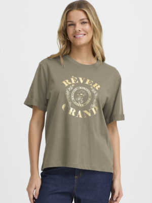 FRANSA PALMER TEE OLIVENGRØN T-Shirt