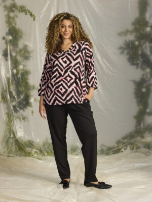 ZHENZI-SYLVA BLUSE 3/4 ROSA BLUSE