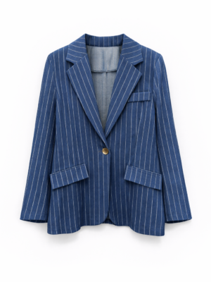 MARTA DU CHATEAU LENIA BLÅ/STRIB BLAZER