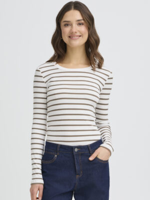 FRANSAHIZAMOND STRIPE TEE 33 ARMY GRØN
