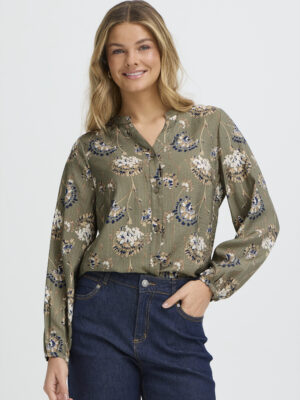 FRANSA KALIA BLUSE GRØN Bluse