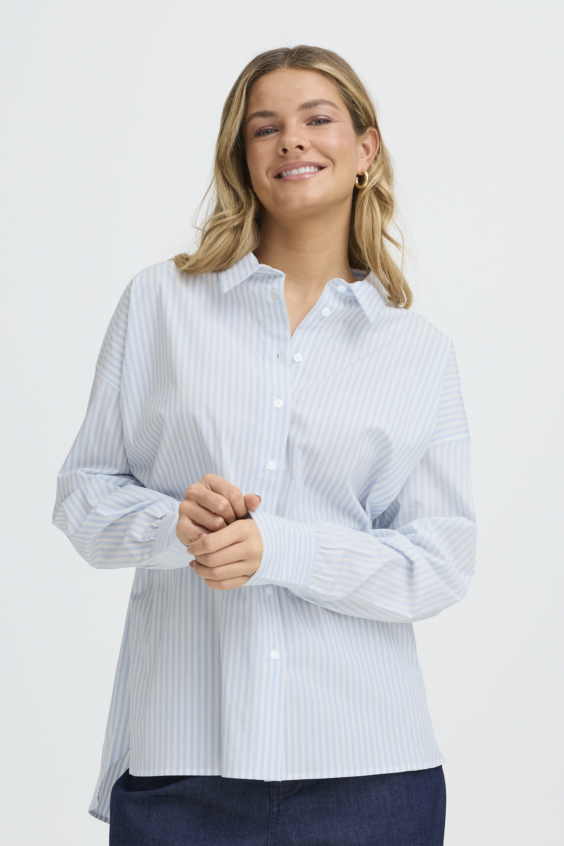 FRANSA ZASHIRTS LYSBLÅ SKJORTE