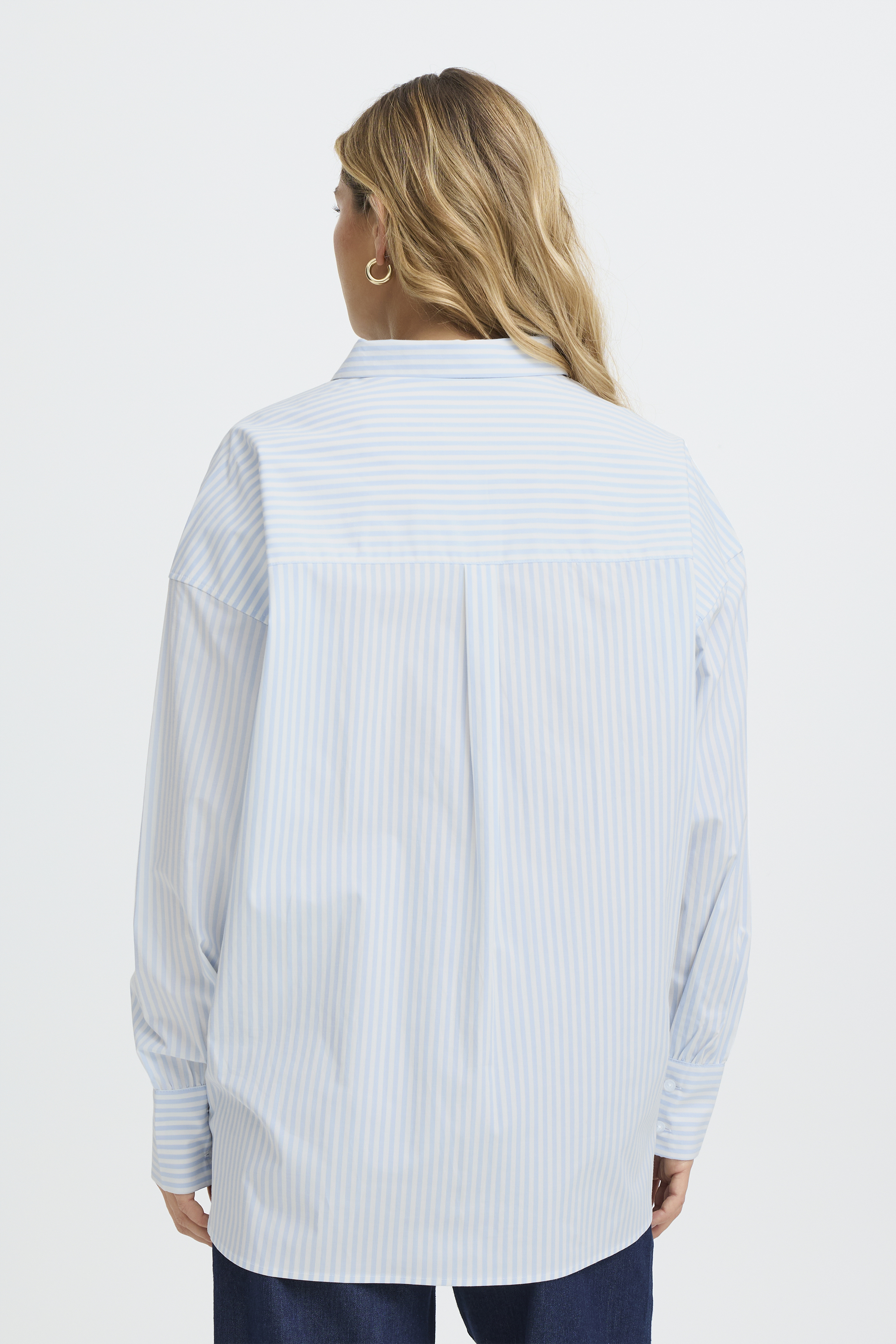 FRANSA ZASHIRTS LYSBLÅ SKJORTE - Billede 3