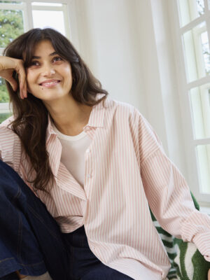 FRANSA ZASHIRTS ROSA STRIB SKJORTE