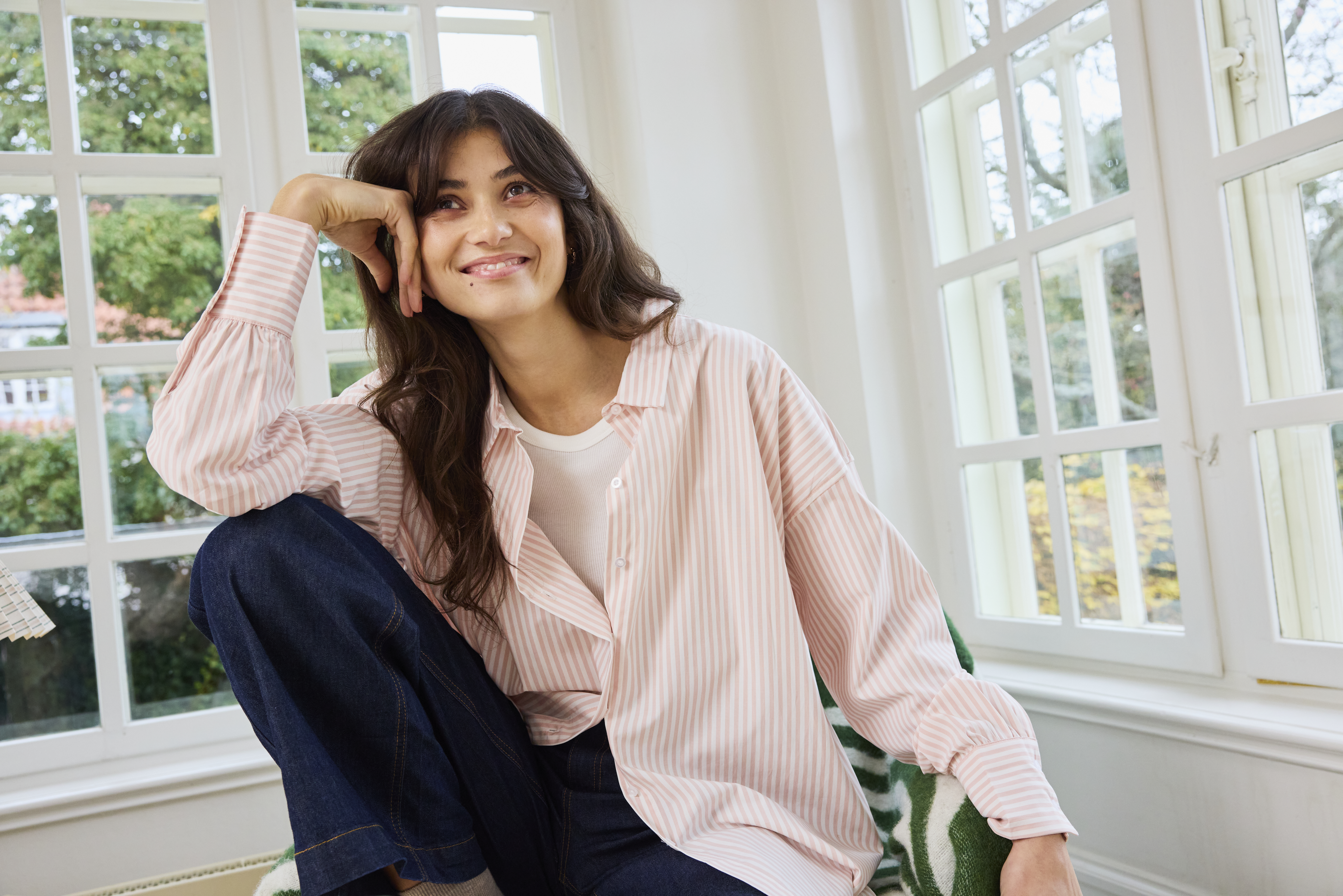 FRANSA ZASHIRTS ROSA STRIB SKJORTE